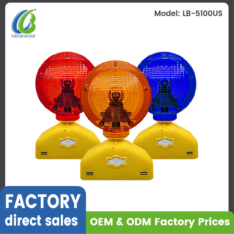 Night barricade warning light, road flare and road stud-LUBAO